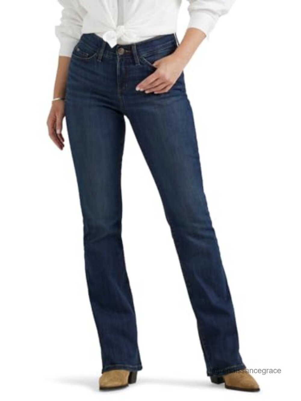Lee Women's Ultra Lux Comfort Flex Motion Bootcut Jean Mid Rise Regular Fit